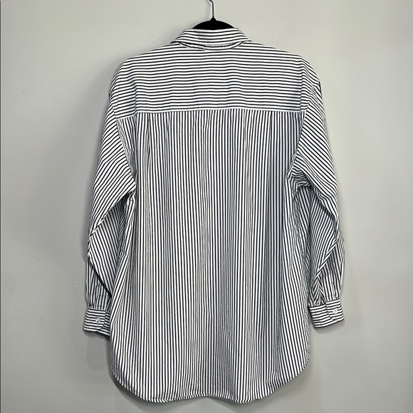 Casey Coleman Embroidered Music Instrument Shirt | Artsy Striped Button-Down Wom - Picture 7 of 8